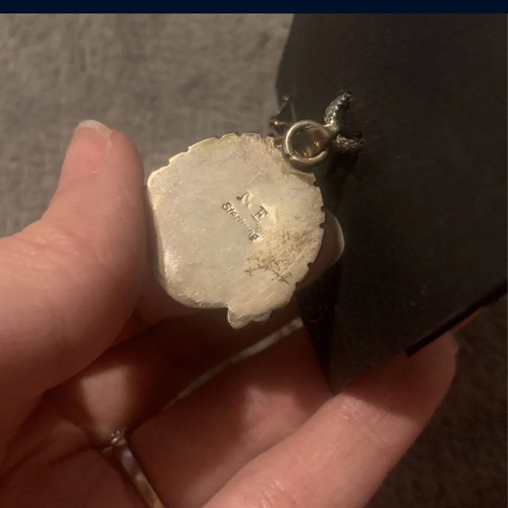 NE Sterling Signed Pendant Necklace - Picture 4 of 7